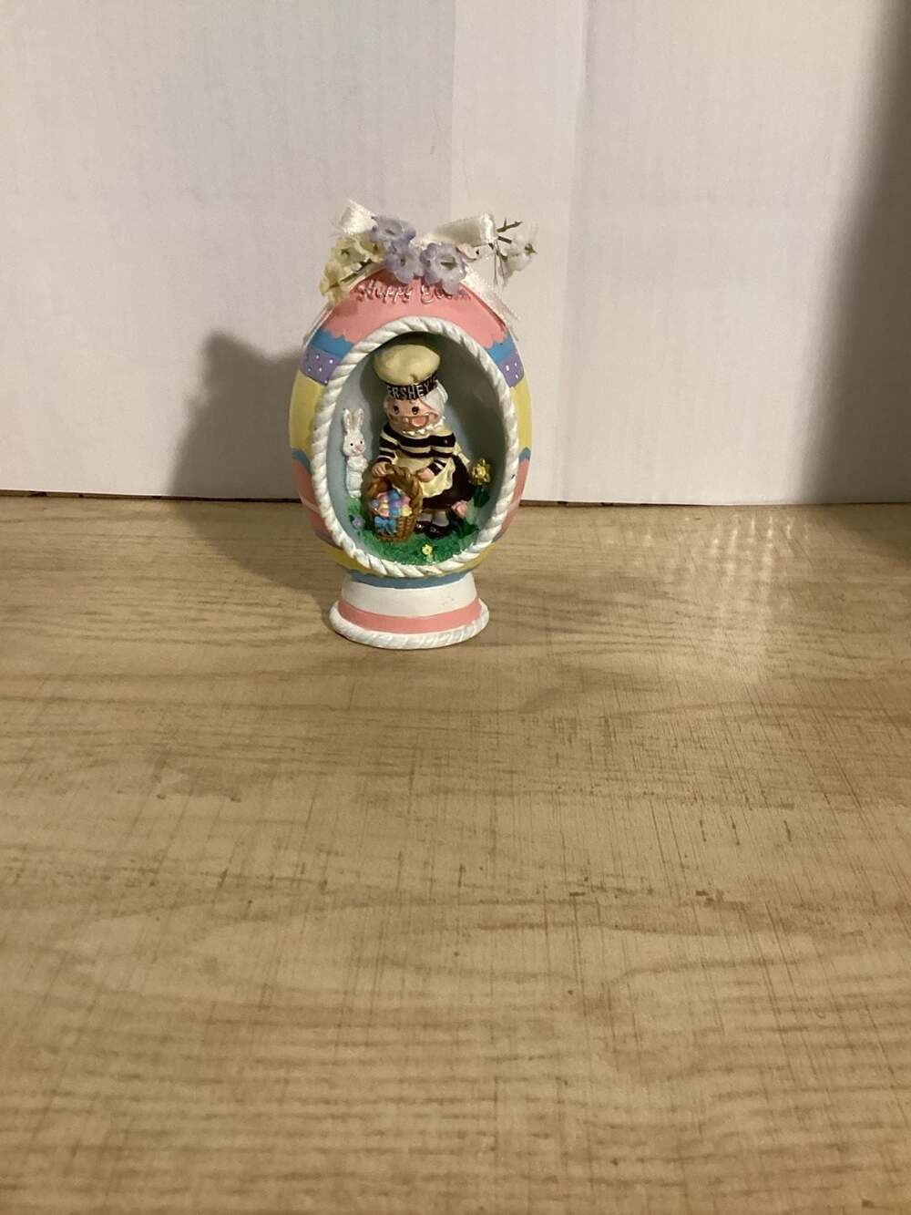 Hershey's Collectible Happy Easter Egg Figurine with Baker and Bunny 2003